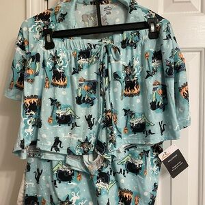 Celebrate It Blue Witchy Pajama Set